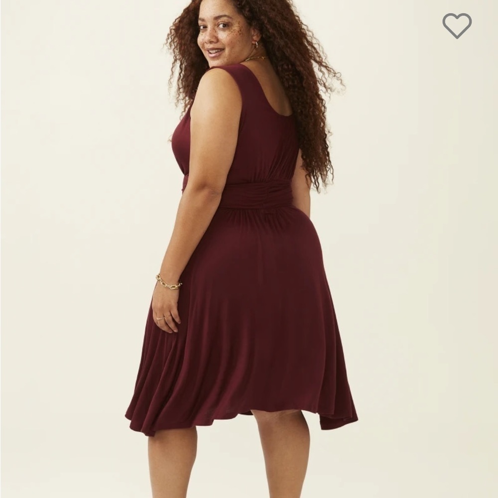 Cameo Appearance by Dia & Co. Kortney Tank Dress Burgundy.Size 1X - Picture 3 of 11